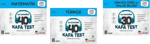 Kafadengi 2024 8. Sınıf Lgs Matematik + Türkçe + Din Kafa Test Seti 3 Kitap