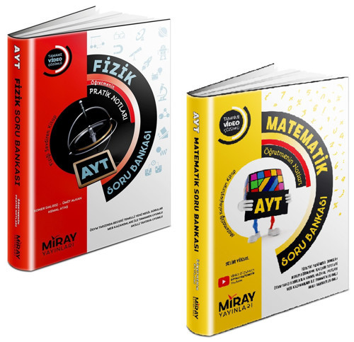 Miray 2024 Ayt Matematik + Fizik Soru Bankası Seti 2 Kitap