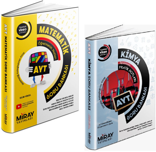 Miray 2024 Ayt Matematik + Kimya Soru Bankası Seti 2 Kitap