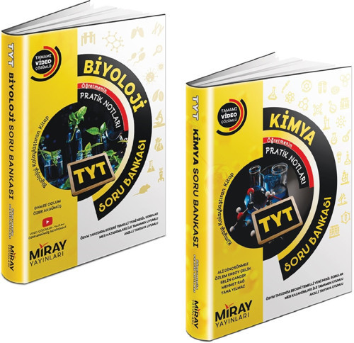 Miray 2024 Tyt Biyoloji + Kimya Soru Bankası Seti 2 Kitap