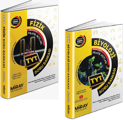 Miray 2024 Tyt Fizik + Biyoloji Soru Bankası Seti 2 Kitap