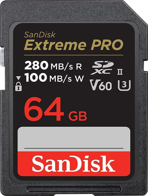 64GB SDXC Extreme Pro 280MB/s V60 Hafıza Kartı