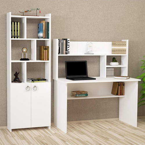 Decker Mayra 120 Cm Çalışma Masası Takımı Dcm01 Beyaz