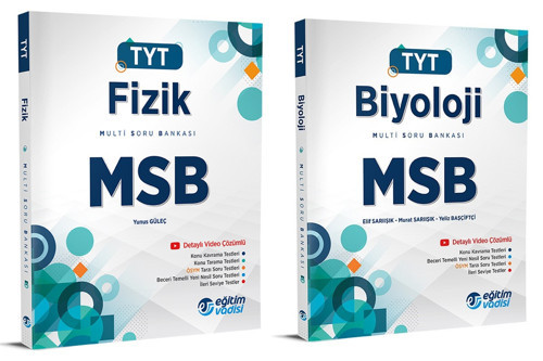 Eğitim Vadisi 2024 Tyt Fizik + Biyoloji Msb Multi Soru Bankası Seti 2 Kitap