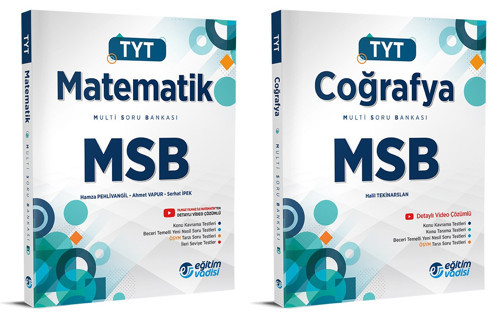 Eğitim Vadisi 2024 Tyt Matematik + Coğrafya Msb Multi Soru Bankası Seti 2 Kitap