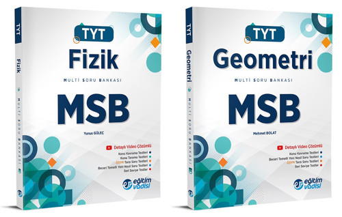 Eğitim Vadisi 2024 Tyt Fizik + Geometri Msb Multi Soru Bankası Seti 2 Kitap