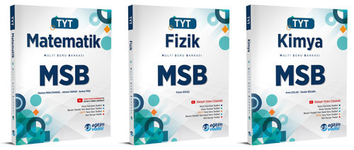 Eğitim Vadisi 2024 Tyt Matematik + Fizik + Kimya Msb Multi Soru Bankası Seti 3 Kitap