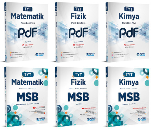 Eğitim Vadisi 2024 Tyt Matematik + Fizik + Kimya Pdf + Msb Seti 6 Kitap