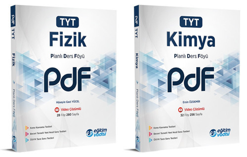 Eğitim Vadisi 2024 Tyt Fizik + Kimya Pdf Planlı Ders Föyü Seti 2 Kitap