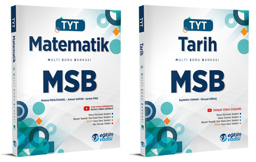 Eğitim Vadisi 2024 Tyt Matematik + Tarih Msb Multi Soru Bankası Seti 2 Kitap