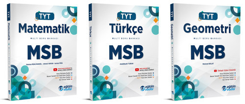 Eğitim Vadisi 2024 Tyt Matematik + Türkçe + Geometri Msb Multi Soru Bankası Seti 3 Kitap