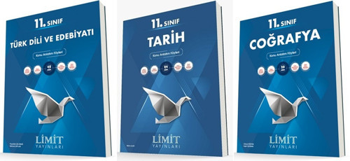Limit 11. Sınıf Edebiyat + Tarih + Coğrafya Konu Föyleri Seti 3 Kitap 2023