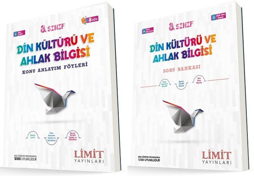 Limit 8. Sınıf Din Kültürü Konu Föyleri + Soru Seti 2 Kitap 2023