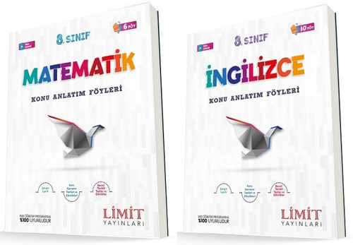 Limit 8. Sınıf Matematik + İngilizce Konu Föyleri Seti 2 Kitap 2023