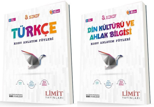 Limit 8. Sınıf Türkçe + Din Konu Föyleri Seti 2 Kitap 2023