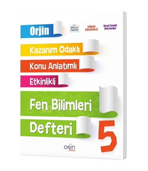 Orjin Okul 2024 5. Sınıf Fen Bilimleri Kazanım Odaklı Defteri