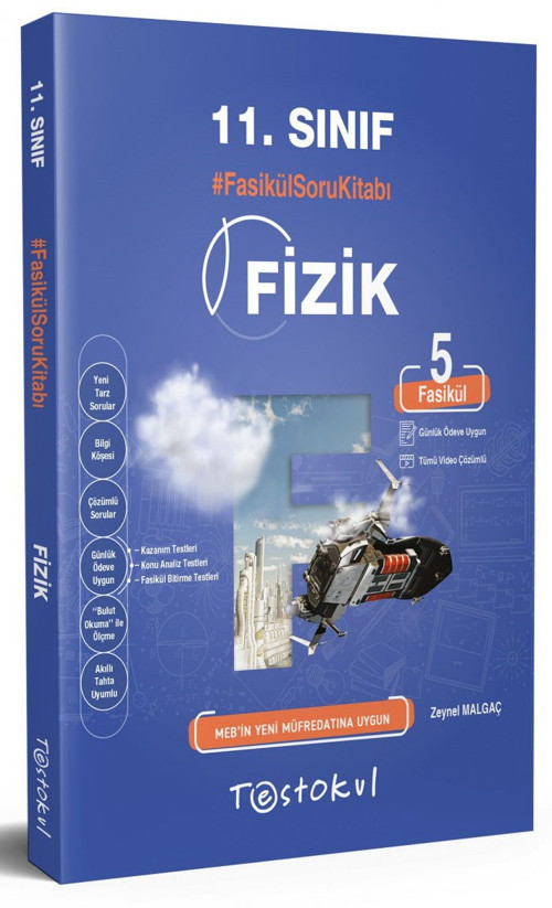 Test Okul 11. Sınıf Fizik Fasikül Soru Kitabı Bankası 2023