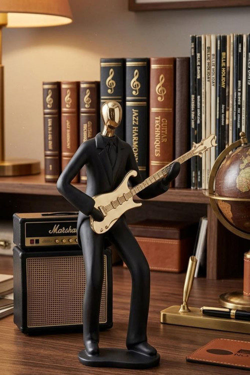 RGV-B30 Dekoratif Biblo Oda ve Masa Süsü Gitar Çalan Adam