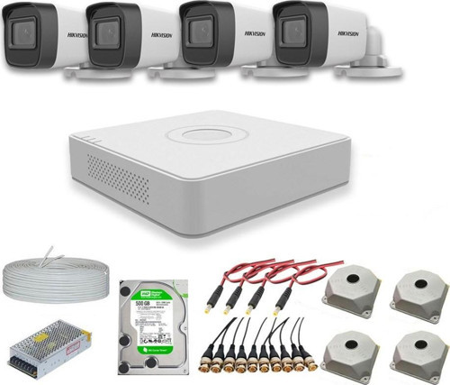 2mp 4 kameralı Dış ortam AHD HD-TVI Full Kamera Seti 1TB Disk