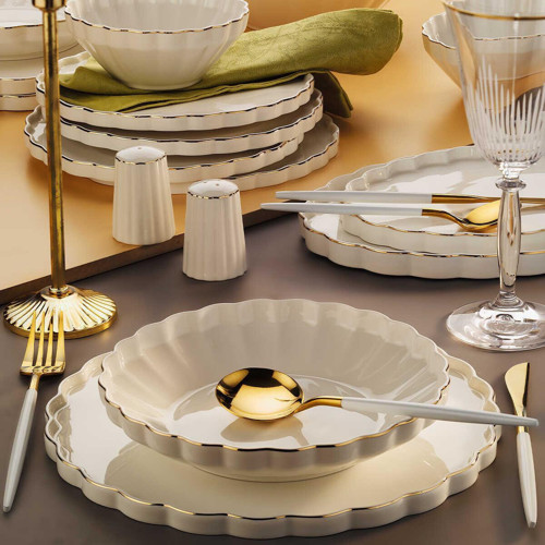 Ar250495 Margaret Gold 12 Kişilik 54 Parça Yemek Takımı