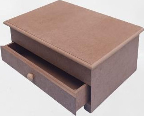 Hobi 90040 Dekoratif Takı Makyaj Kutu Model Çekm Bölmeli HAM Ahşap MDF El Yapımı
