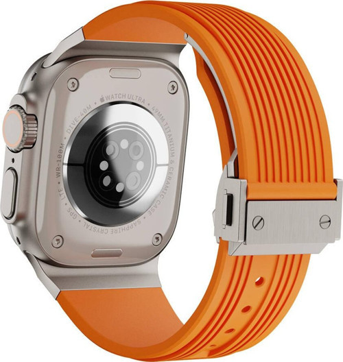 Watch Ultra 49mm Uyumlu KRD-113 Spor Görünümlü Silikon Kordon