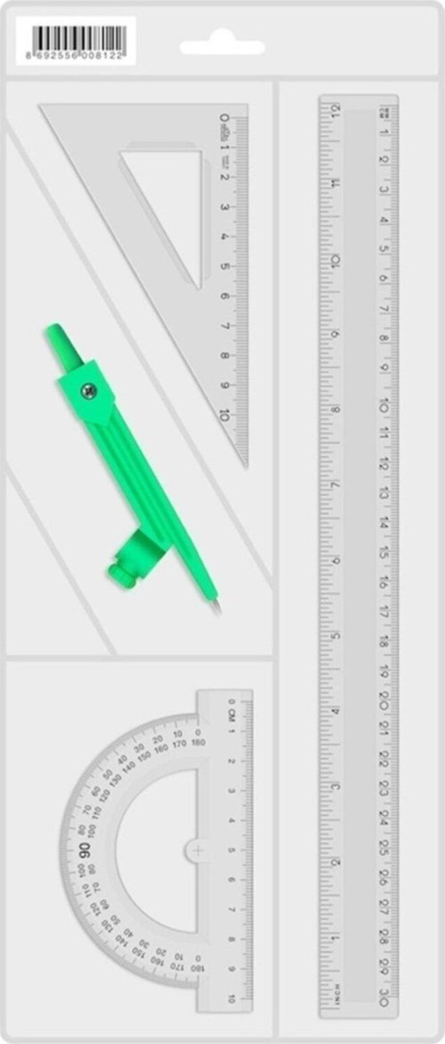 Pergelli Ekonomik Çizim Takımı 30 Cm Cetvelli