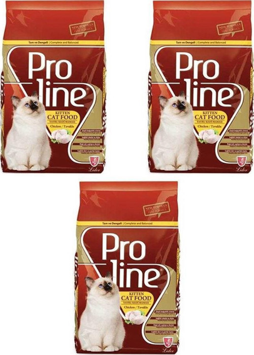 Proline Kitten Yavru Tavuklu Kedi Maması 400 Gr (3 Adet)