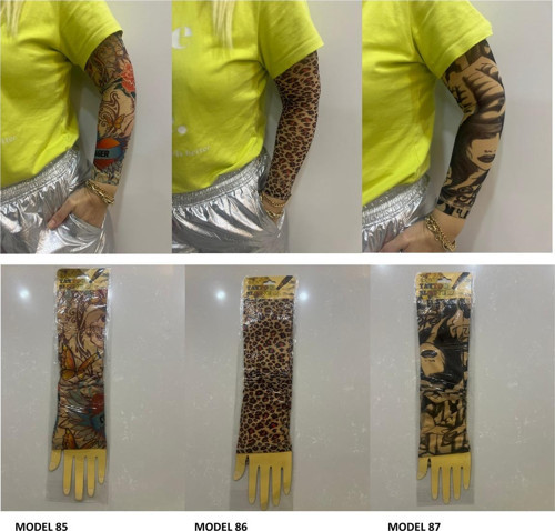 Kızlar Seri si 3 Çift 6 Adet Giyilebilir Dövme Sleeve Tattoo Set29