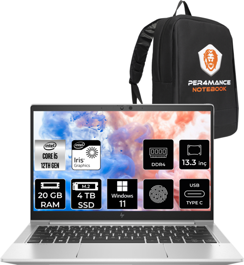 Elitebook 630 G9 İ5 1235U 20Gb Ram 4Tb Ssd 13.3'' Fhd W11Home 6S6Y3Ea & Per4 Çanta