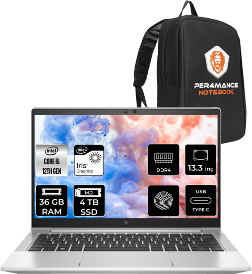 Elitebook 630 G9 İ5 1235U 36Gb Ram 4Tb Ssd 13.3'' Fhd Fdos 6S6Y3Ea & Per4 Çanta