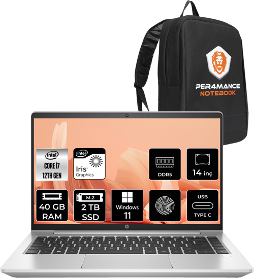 Probook 440 G9 İ7 1255U 40Gb Ram 2Tb Ssd 14'' Fhd W11Home 5Y3Z3Ea & Per4 Çanta