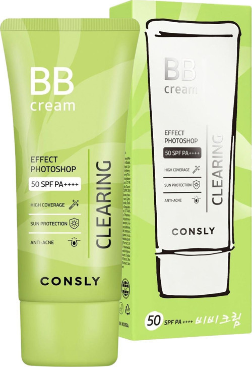 Akne ve Sivilceli Ciltler İçin SPF50+PA++++ CONSLY Effect Photoshop Clearing BB Cream 50ml