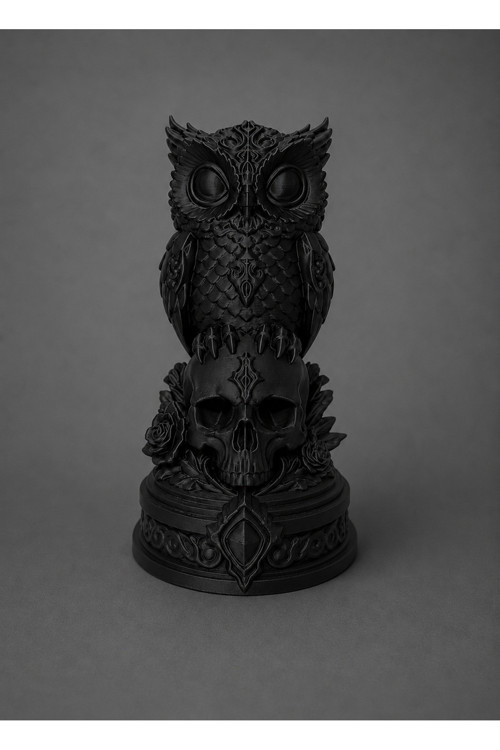 Gothic Shadow Collection – Fantasy & Gotik Dekor Heykel Serisi | Ejderha, Kurt, Baykuş, Kuzgun Ve Ayı Figürlü Koleksiyonluk Masaüstü Dekoru | 17 Cm Özel Tasarım Heykel Seti