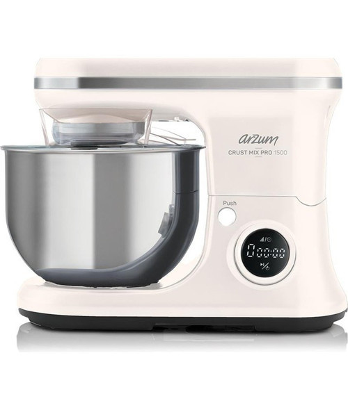 Crust Mix Pro AR1186-02 5 Lt Beyaz 1500 W Stand Mikser Dijital - Hamur Makinesi