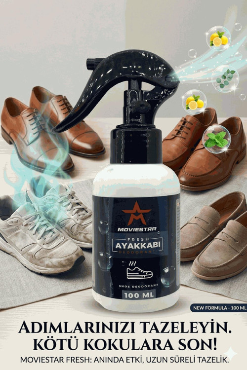 MOVİESTAR Orthopedix Ayakkabı Deodorantı Koku Giderici Sprey 100 ml Trigerli
