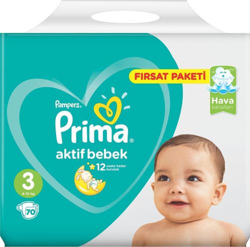 Bebek Bezi Aktif Bebek 3 Beden 70 Adet Fırsat Paketi