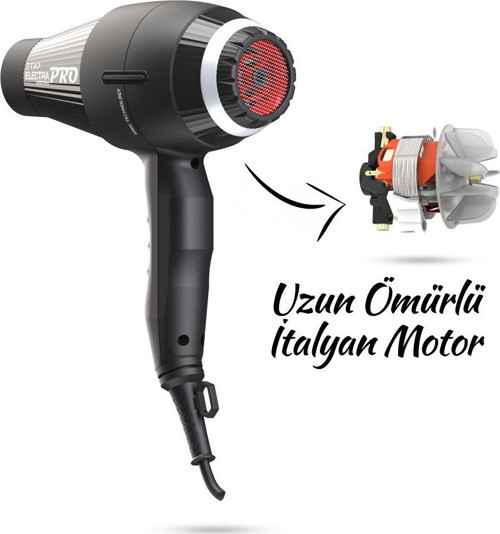 Electra Pro İonic Profesyonel Seri Kuaför Fön Makinesi (İtalyan Motor)