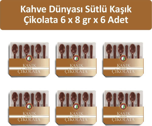 Sütlü Kaşık Çikolata 6 x 8 gr x 6 Adet
