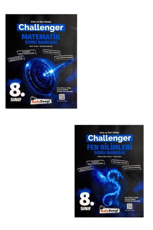 8.Sınıf Challenger Matematik+Fen Bilgisi Soru Bankası Set Yeni