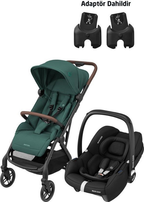 Soho-Cabriofix i-Size Ana Kucaklı Ultra Kompakt Seyahat Sistem Bebek Arabası Green-Black