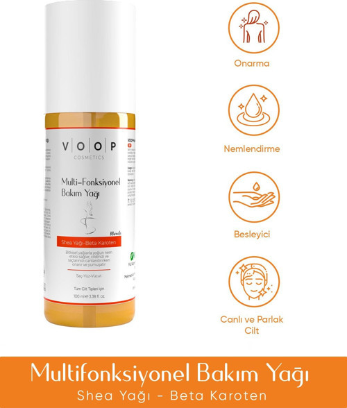 Saç, Yüz Ve Cilt Bakım Yağı 100 Ml (shea Yağı + Beta Karoten)
