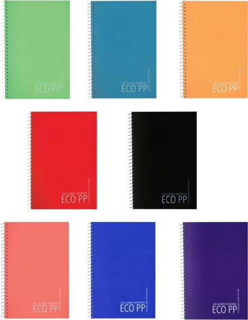 ECO PP 100 Yp. A4 Spiralli Pp. Kapak Defter Çizgili - 3 Adet