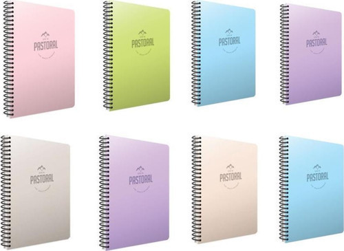 Pastoral 60 Yp. A4 Spiralli Pp. Kapak Defter 6 Çizgili + 2 Kareli
