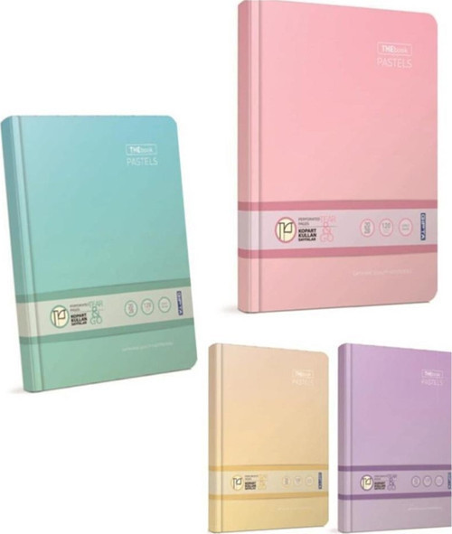 Thebook Pastels Sert Kapak 120 Yaprak Kareli Defter