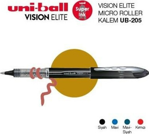 Vision Elite Micro Roller Kalem (UB-205) 2'li Ekonomik Paket- Kırmızı
