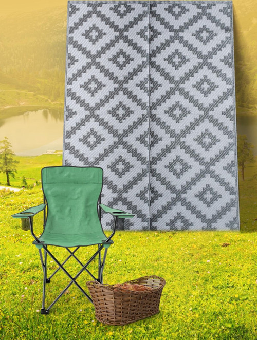 Savana 8805 Plaj Kamp Piknik Bahçe Halısı Balkon Teras Hasır Mat Savan Halı