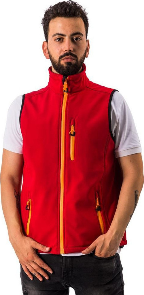 Vest Erkek Softshell Yelek-KIRMIZI