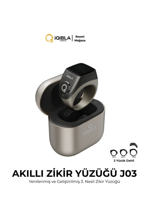 Smart Ring J03 Pro Akıllı Zikir Yüzüğü Titanyum Gri Renk