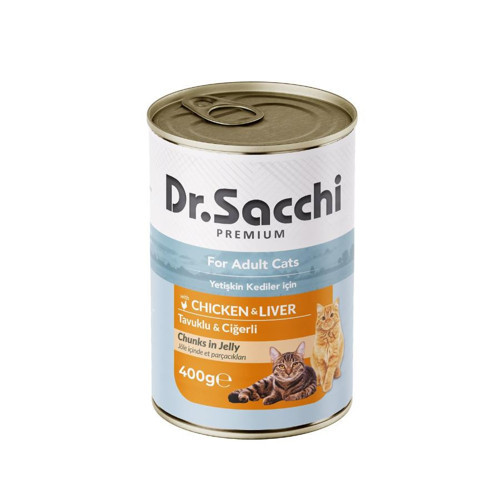 Dr.Sacchi Tavuklu Ciğerli Kedi Konservesi 400 gr